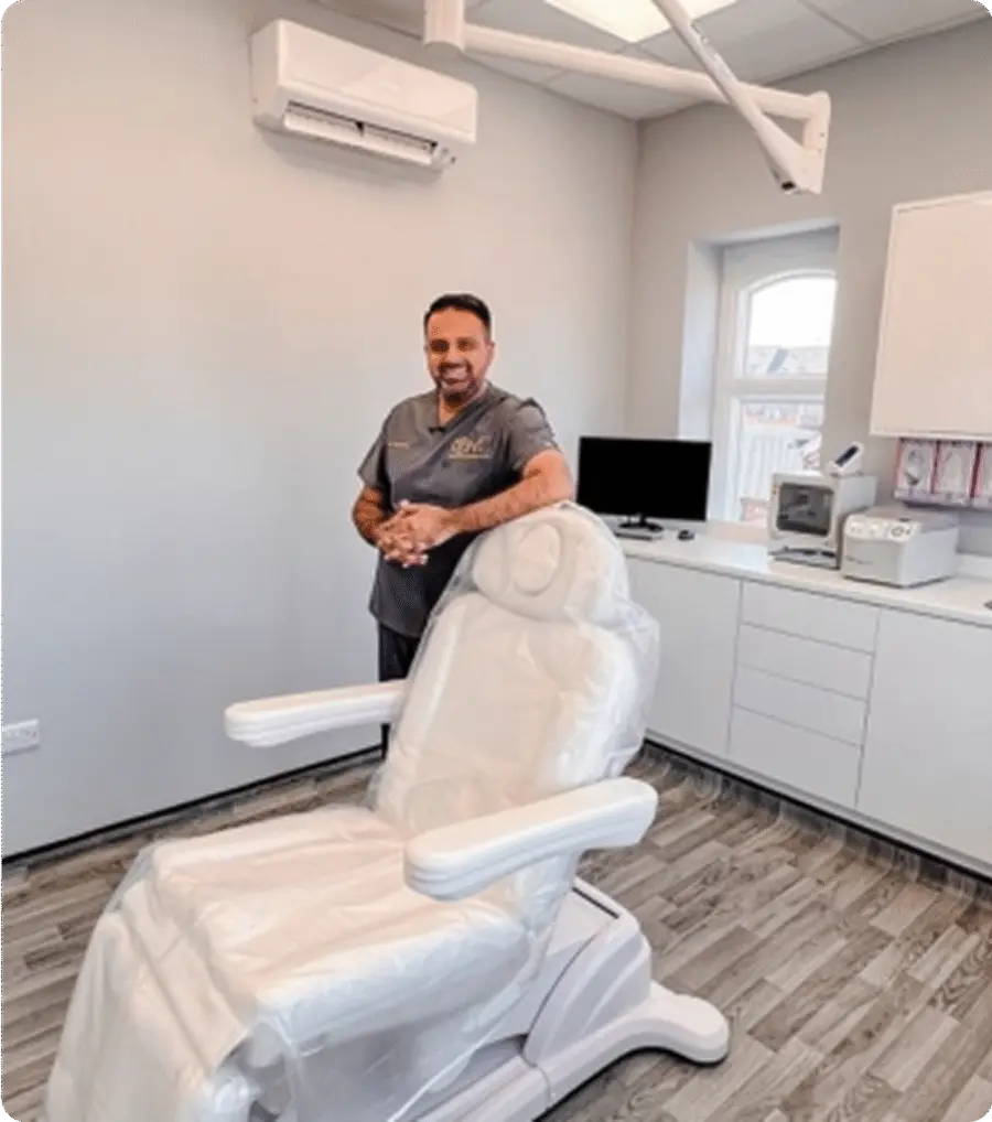 Clinician in a private Precision Hair Clinic treatment room